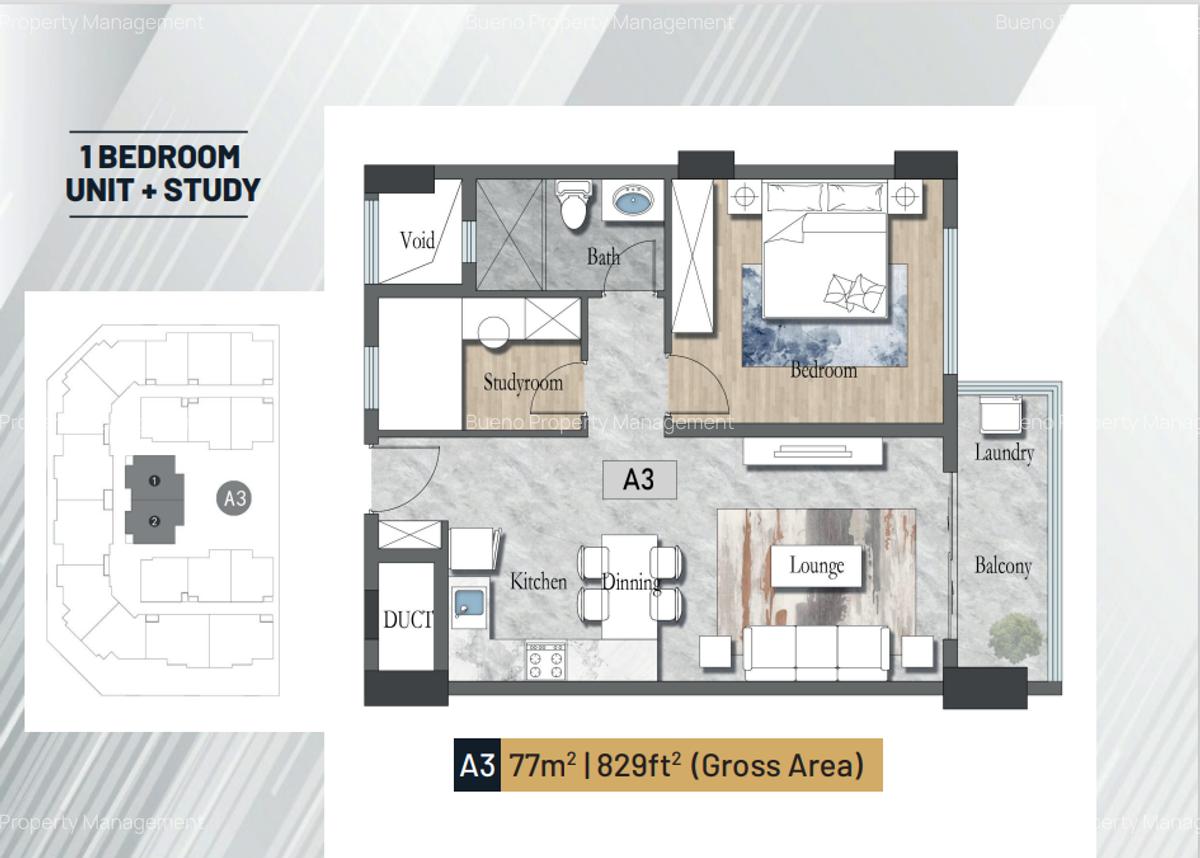 1 Bed Apartment with En Suite in Westlands Area - 7