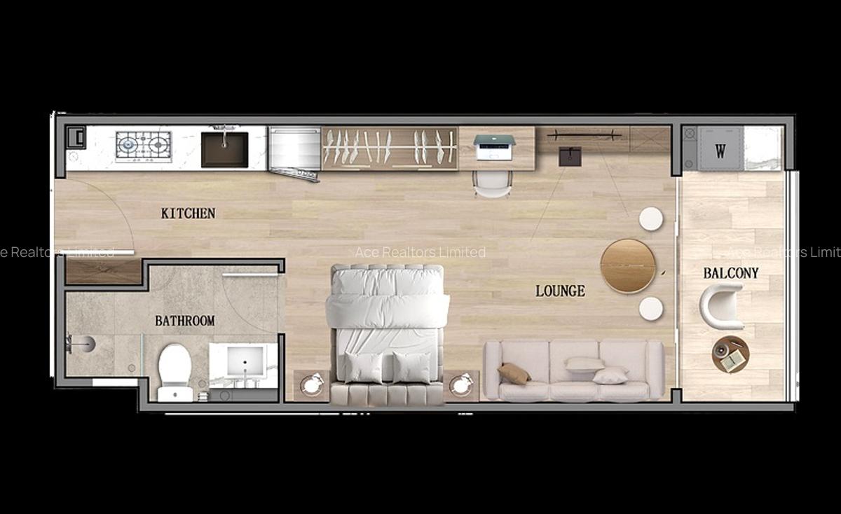 Studio Apartment with En Suite at Lantana - 1