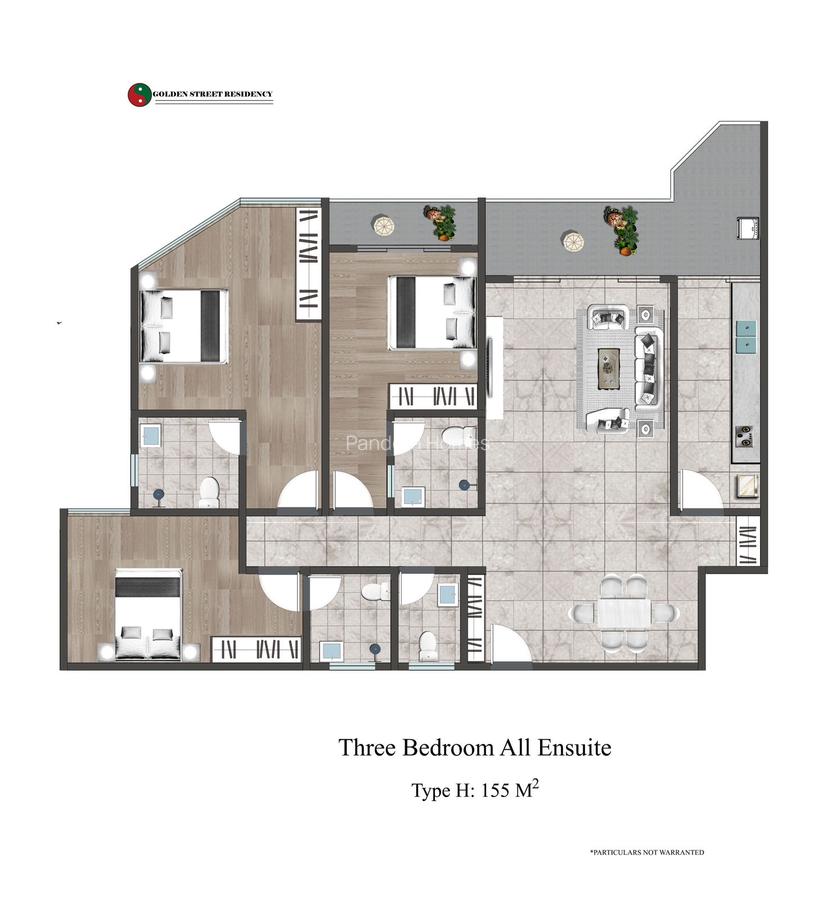 3 Bed Apartment with En Suite at - 6
