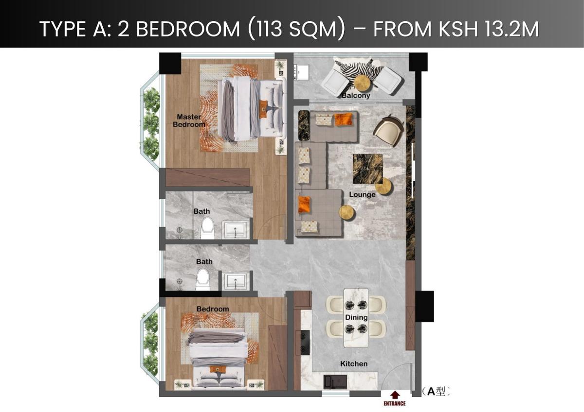 1 Bed Apartment with Swimming Pool in Westlands Area - 10