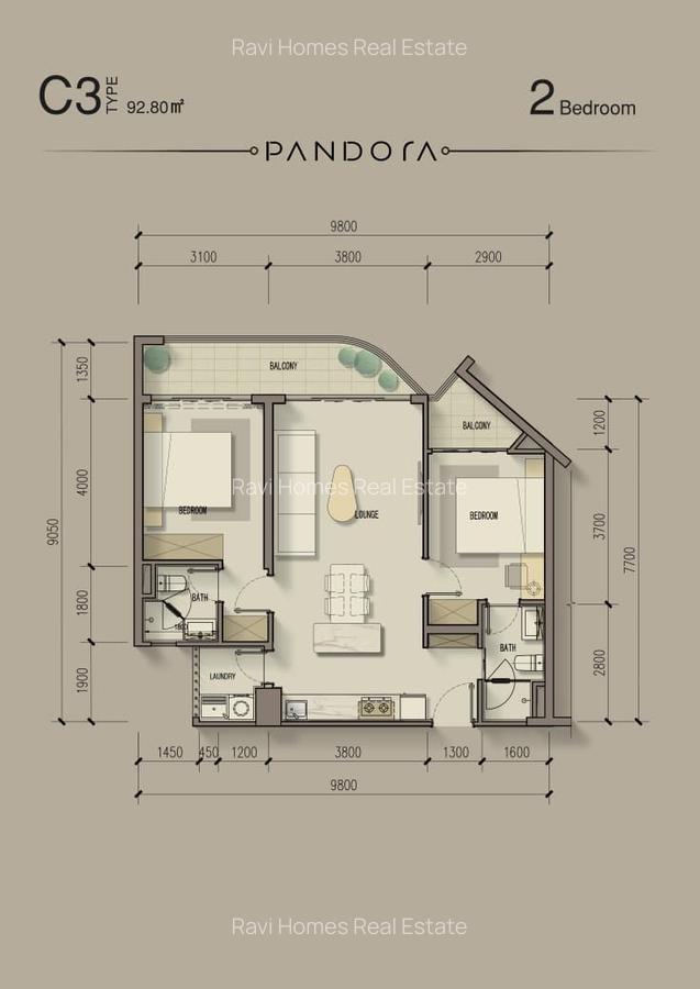 3 Bed Apartment with En Suite in Westlands Area - 12