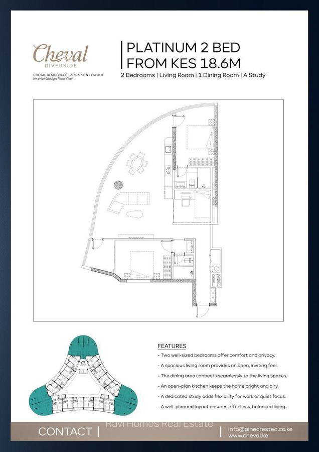 1 Bed Apartment with Swimming Pool in Riverside - 1