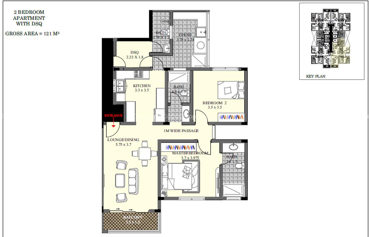 2 Bed Apartment with Swimming Pool at Mombasa Road - 2