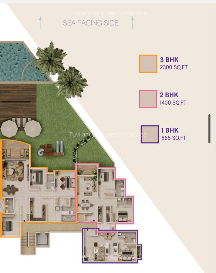 Serviced 2 Bed Apartment with En Suite at Nyali Mombasa - 4