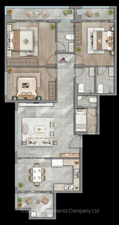 1 Bed Apartment with Backup Generator in Westlands Area - 3