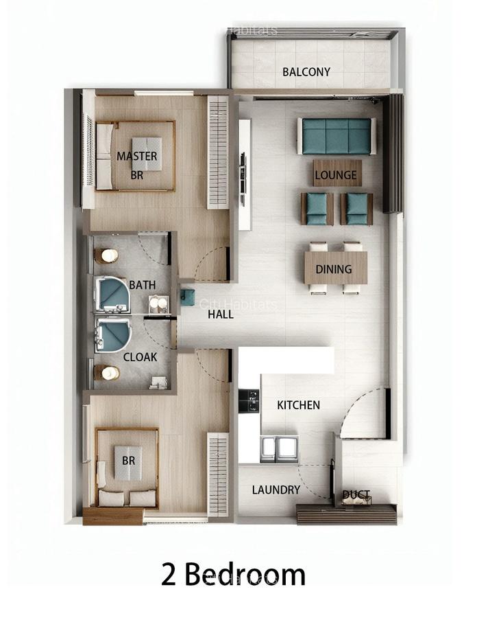 2 Bed Apartment with Swimming Pool in Riara Road - 3