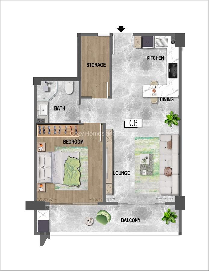 1 Bed Apartment with Swimming Pool at Riverside - 7