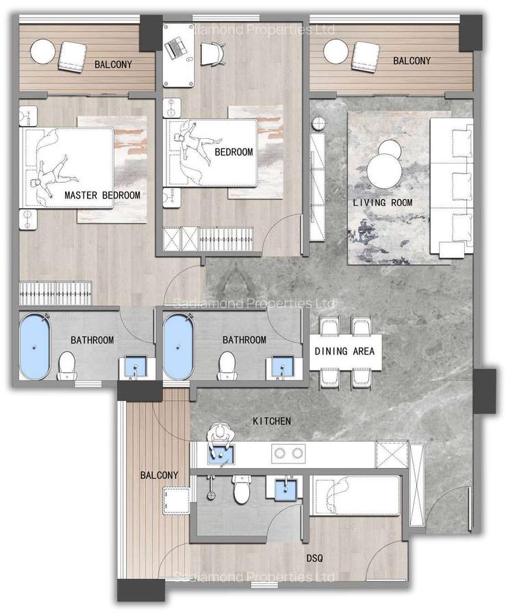 2 Bed Apartment with En Suite in Brookside - 9