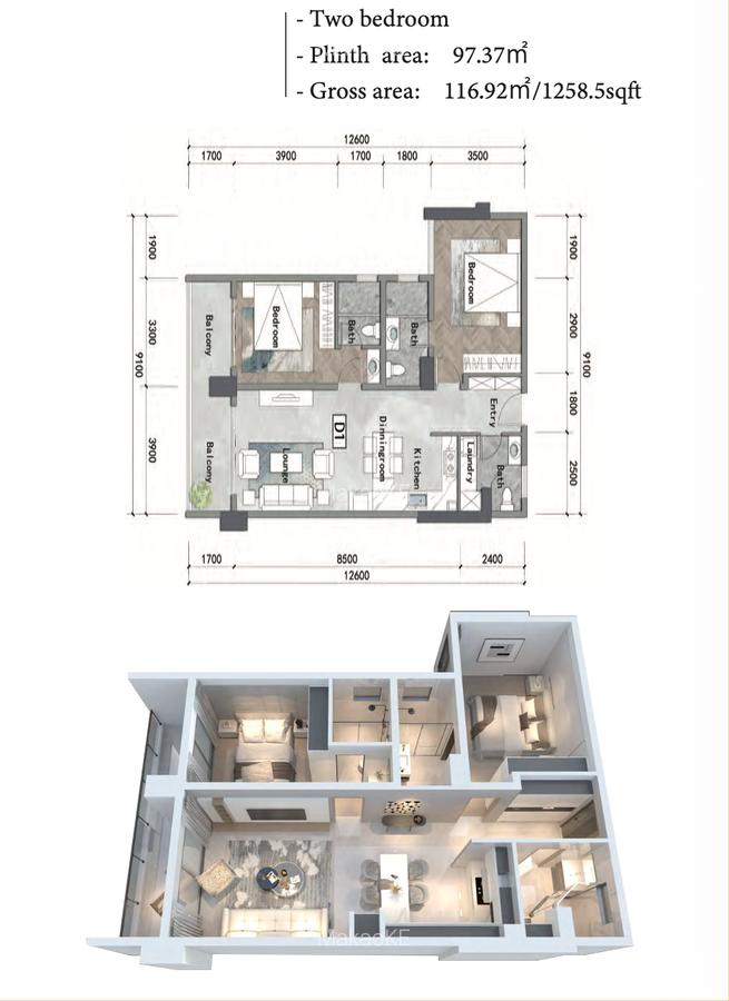 Furnished 1 Bed Apartment with En Suite in Parklands - 4