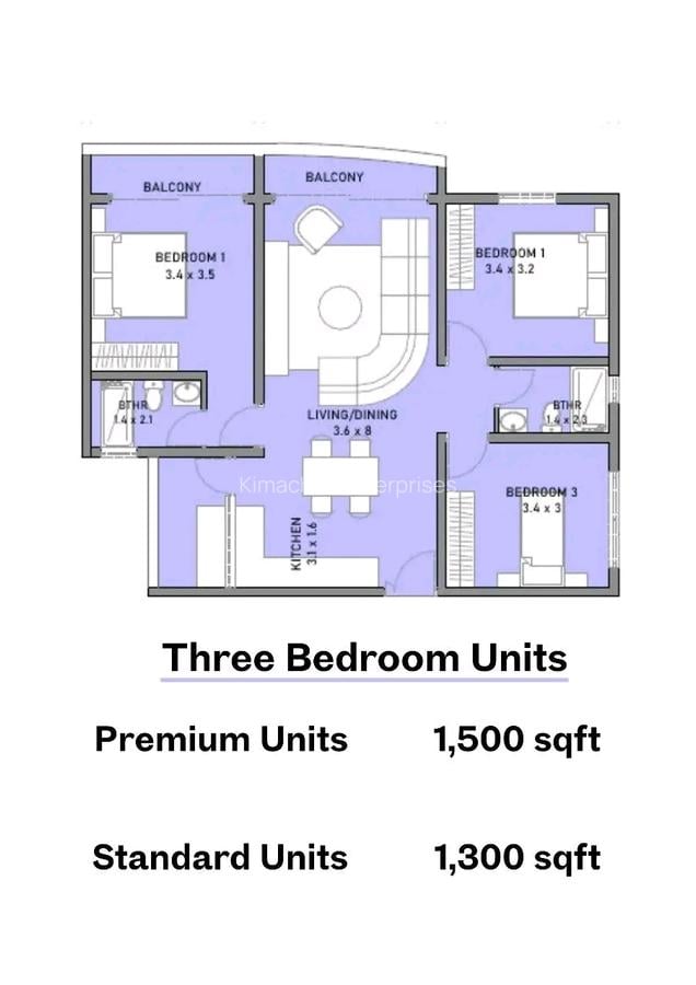 3 Bed Apartment with En Suite at Moorings Mtwapa - 13