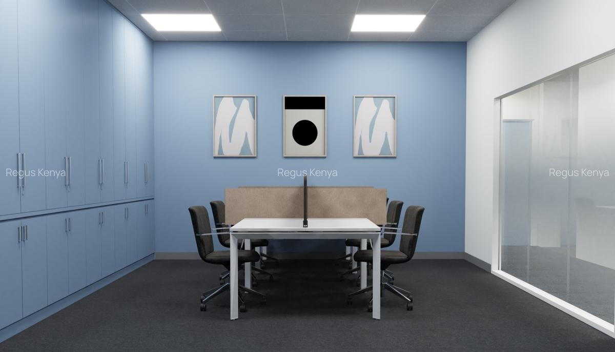 Furnished 60 m² Office with Service Charge Included at Fedha Plaza - 2