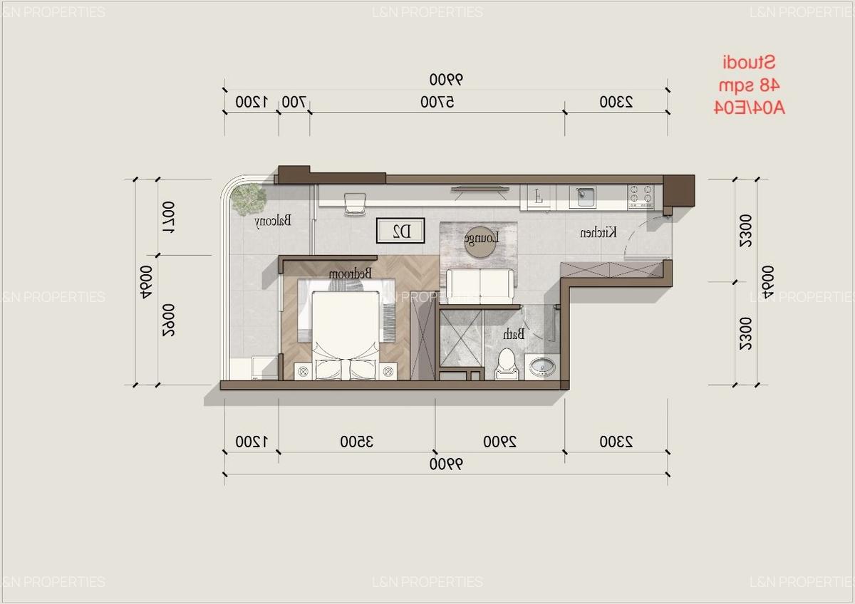 1 Bed Apartment with En Suite at Mogotio Road - 7