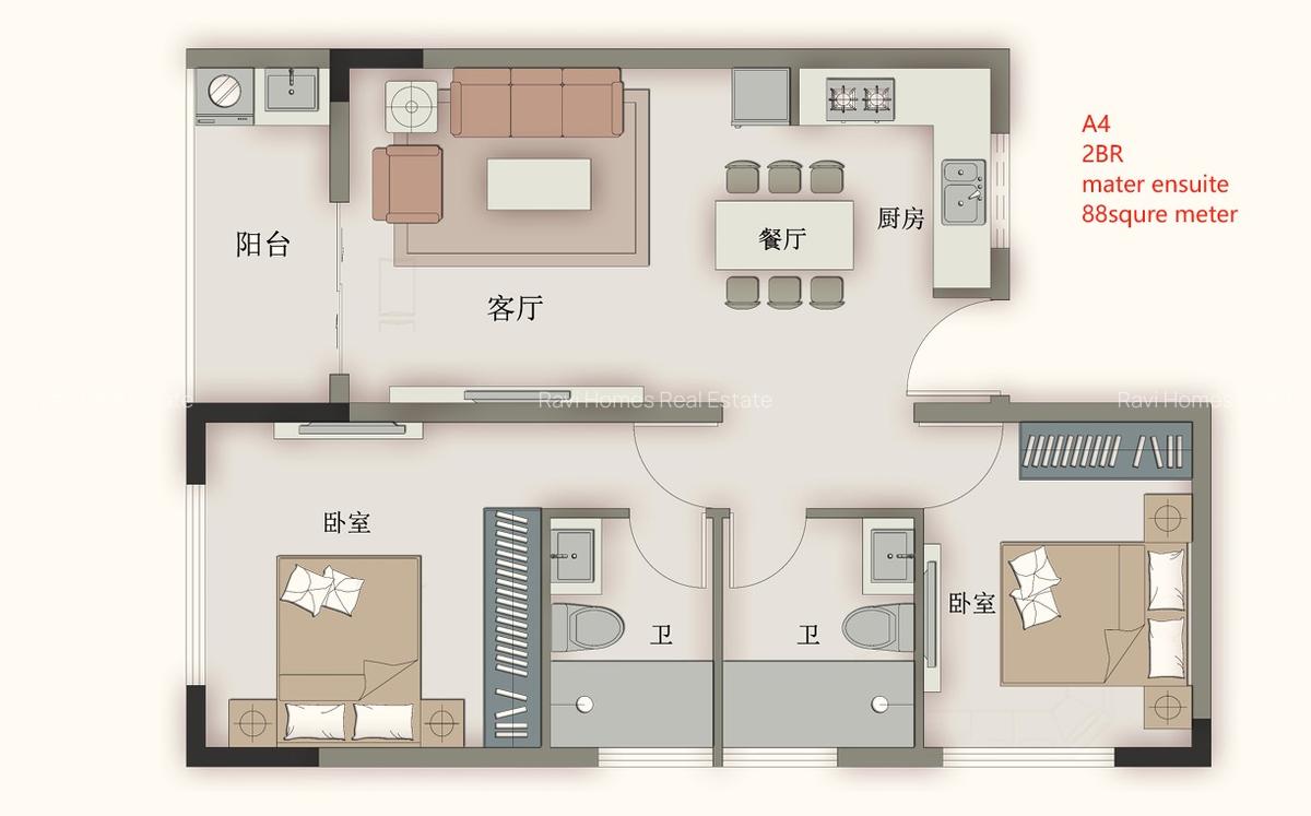 Studio Apartment with Swimming Pool in Kileleshwa - 4