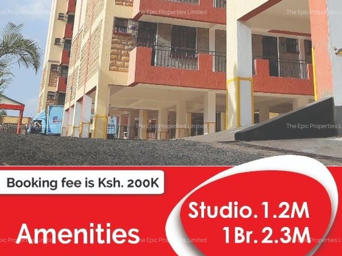 Serviced 1 Bed Apartment with Parking at Kibichiku - 16