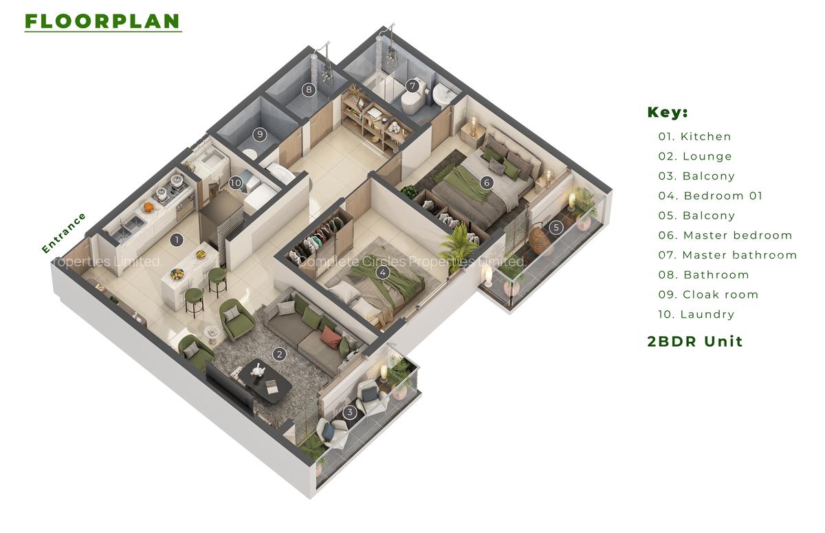 2 Bed Apartment with Swimming Pool at Naivasha Road - 2