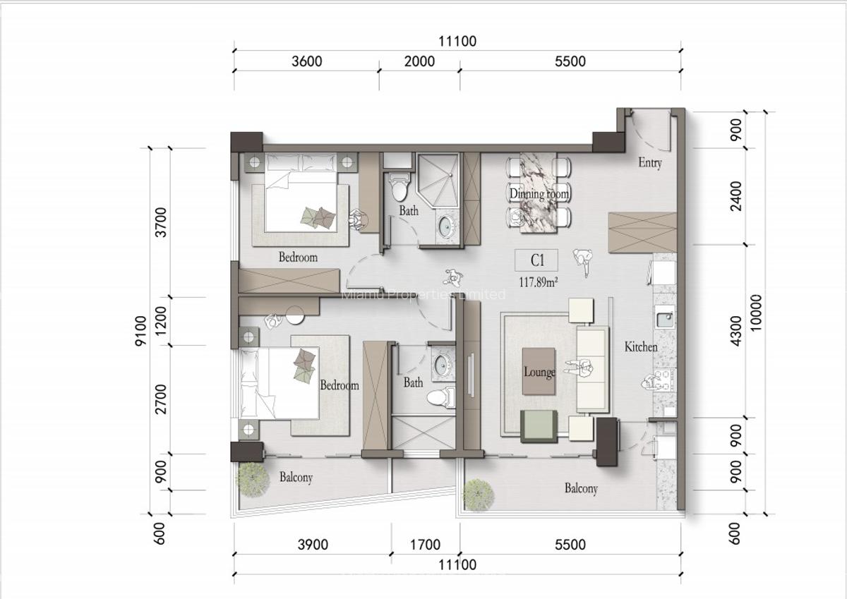 1 Bed Apartment with En Suite at Muthithi Road - 3