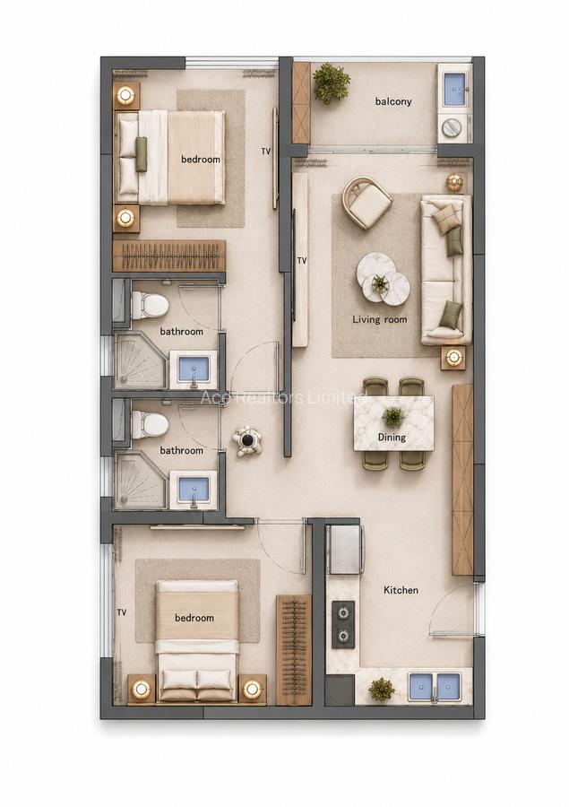 1 Bed Apartment with En Suite at Ngong Road - 8