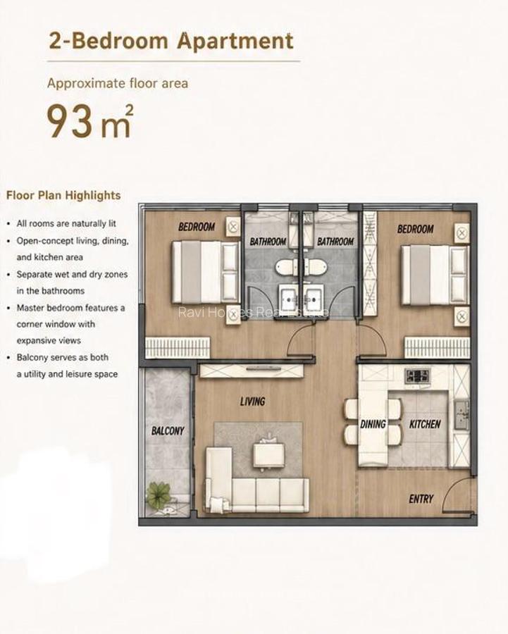 1 Bed Apartment with Swimming Pool in Westlands Area - 3