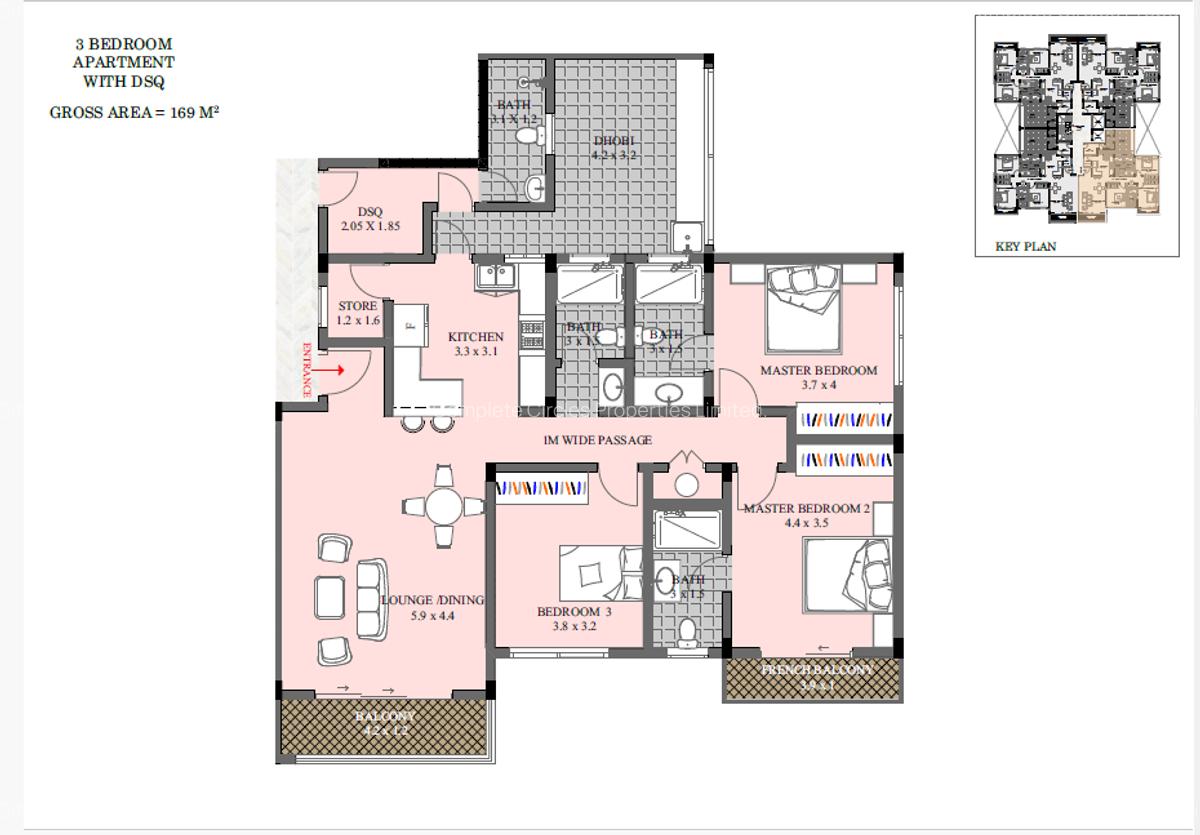 3 Bed Apartment with Swimming Pool at Mombasa Road - 5