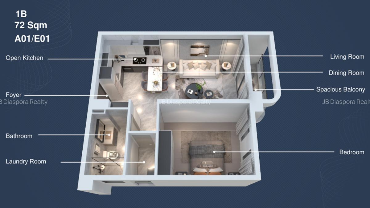1 Bed Apartment with Swimming Pool in Westlands Area - 1