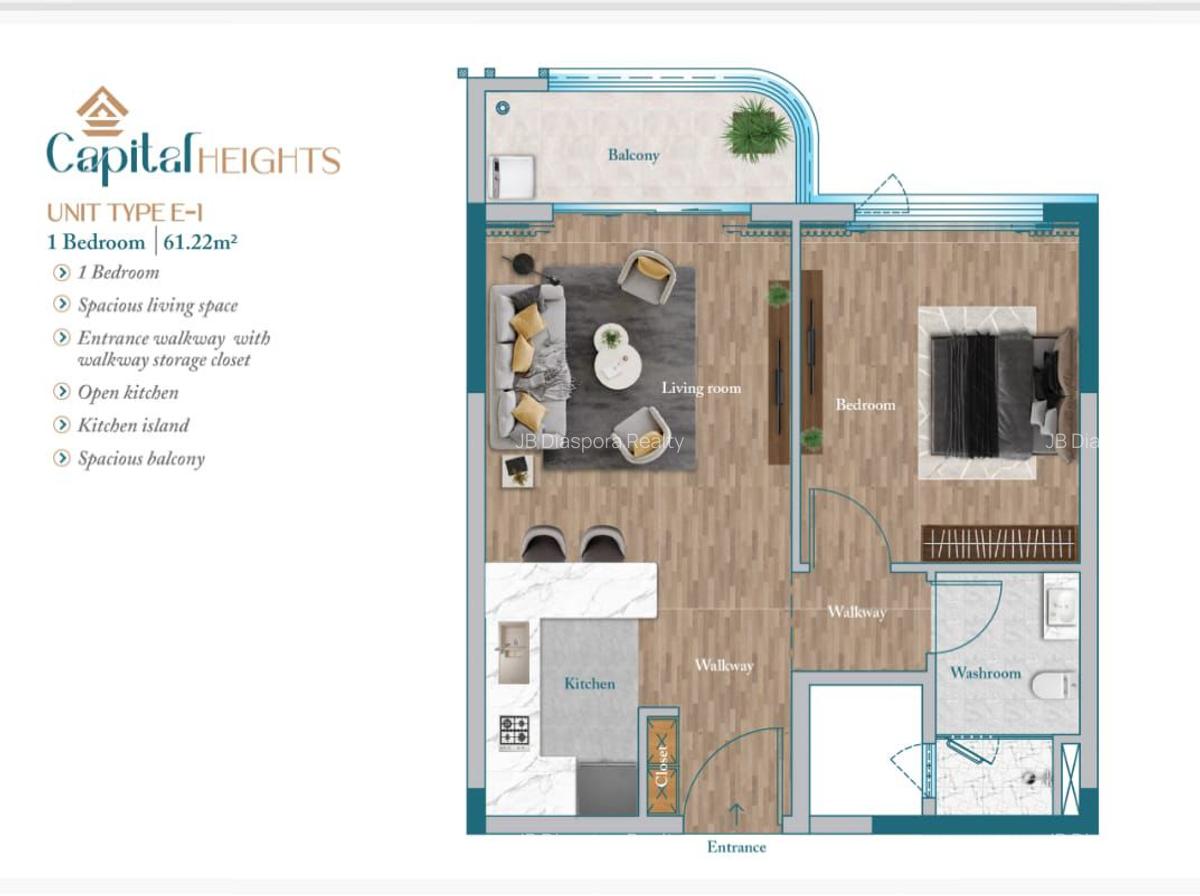 1 Bed Apartment with Swimming Pool at Matundu Close - 1