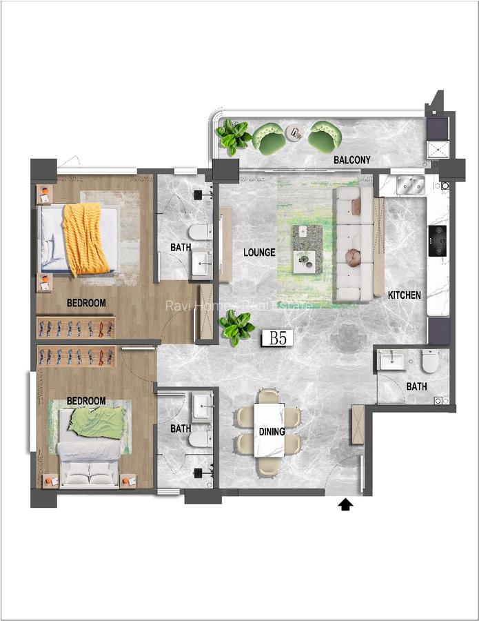 1 Bed Apartment with Swimming Pool in Westlands Area - 12
