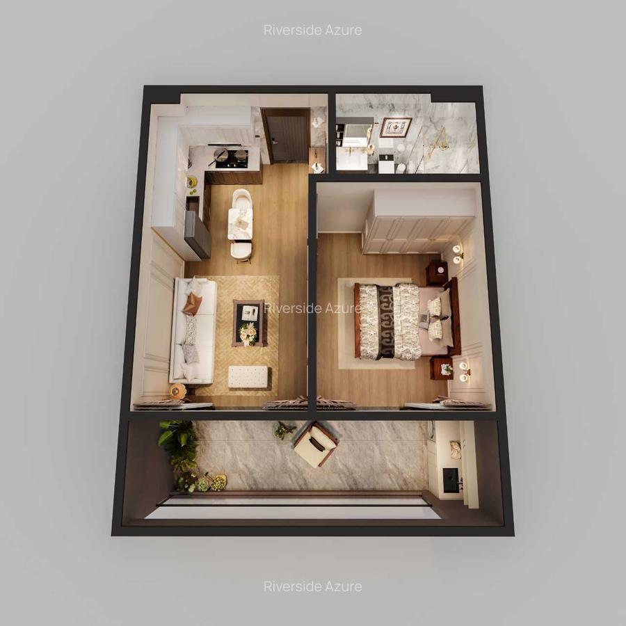 Serviced 1 Bed Apartment with En Suite at Riverside - 4