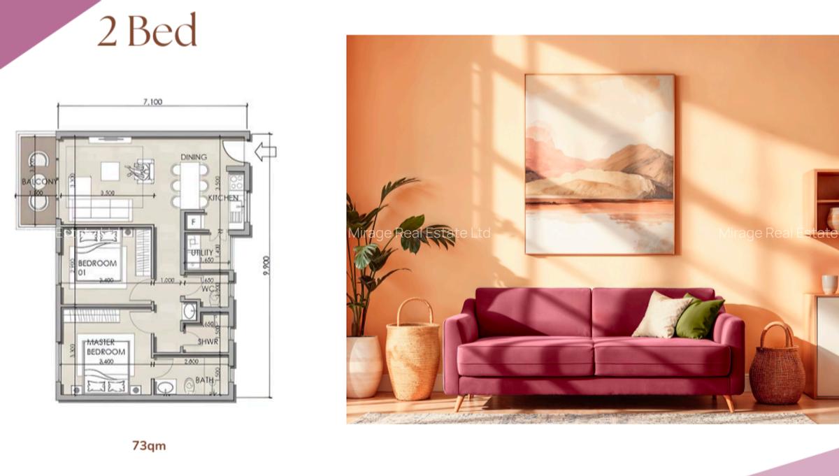 2 Bed Apartment with Swimming Pool in Garden Estate - 13