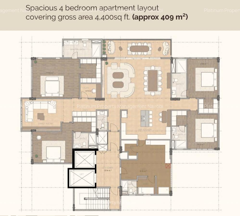 4 Bed Apartment with En Suite at Off Peponi Rd - 12