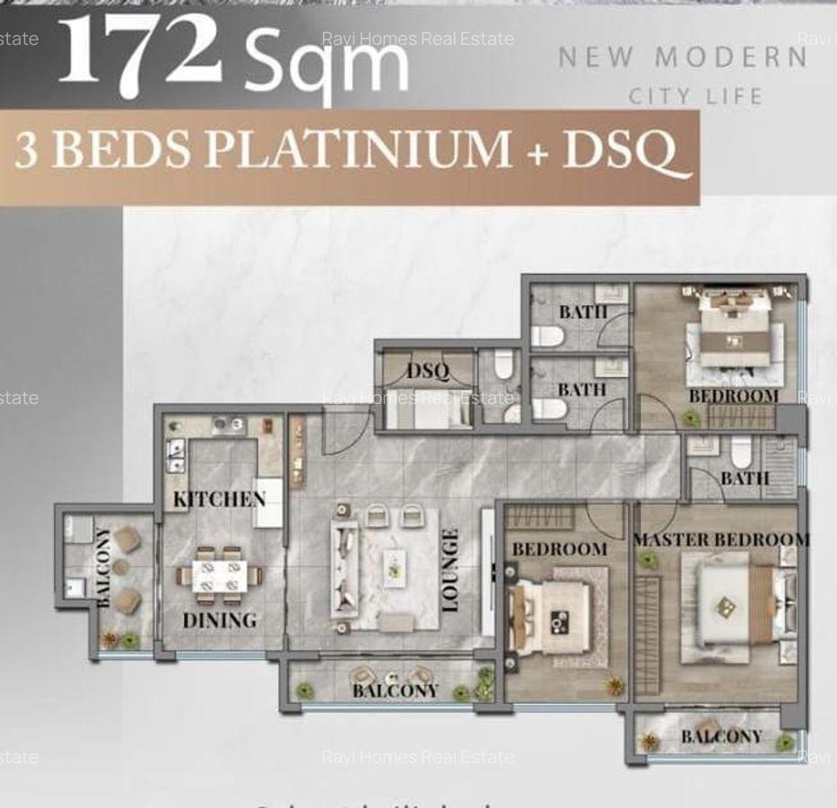 3 Bed Apartment with Swimming Pool at Mogotio Road - 2