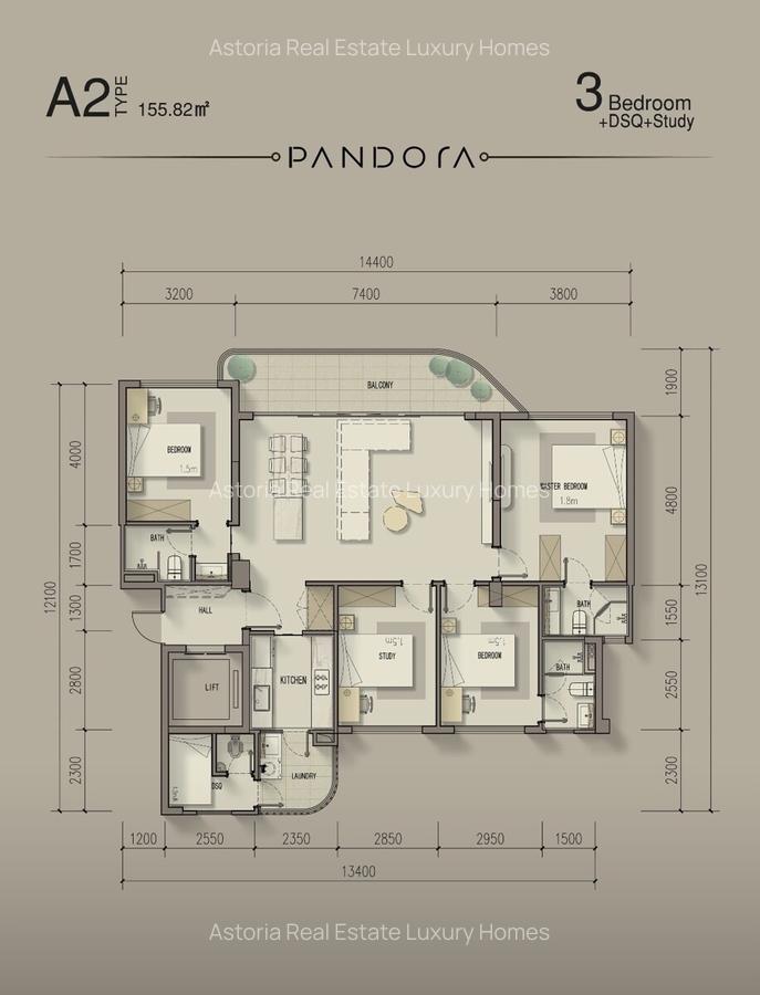 4 Bed Apartment with En Suite at 2026-161 4 Bed - 9