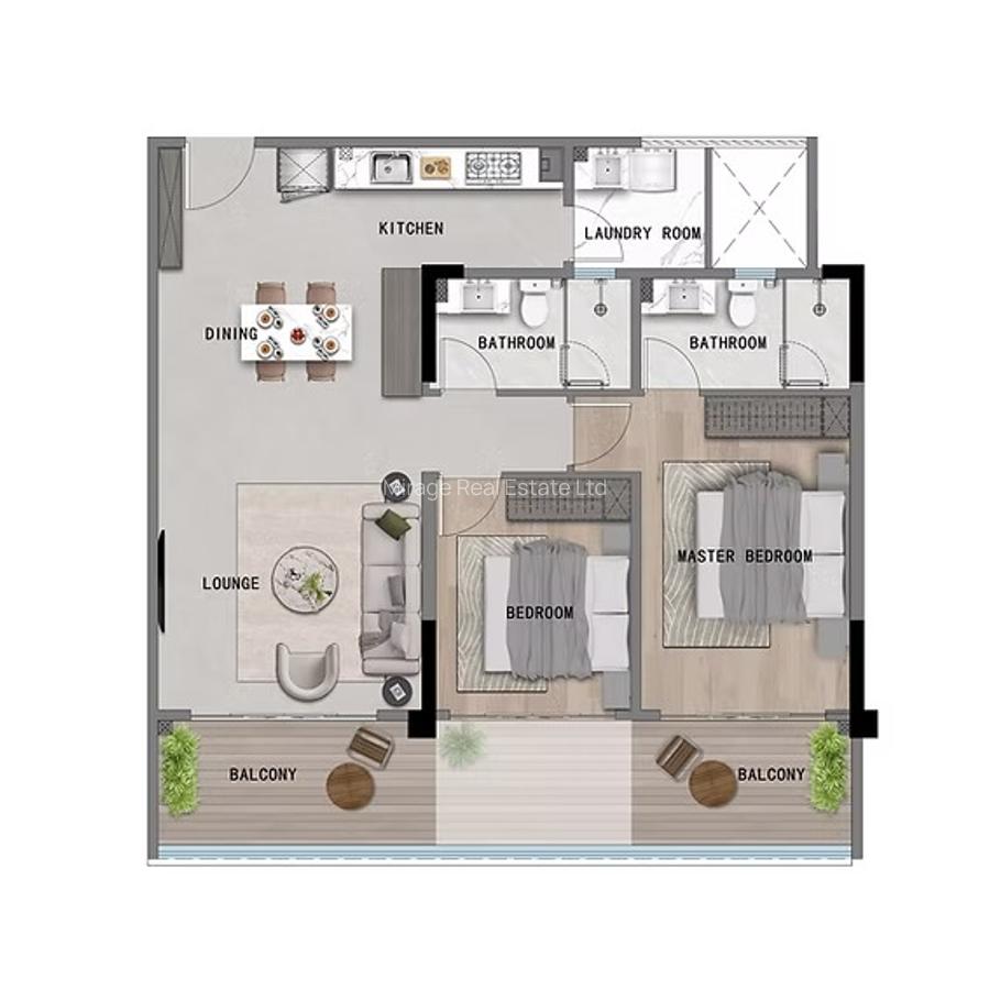 2 Bed Apartment with Swimming Pool in Riverside - 3