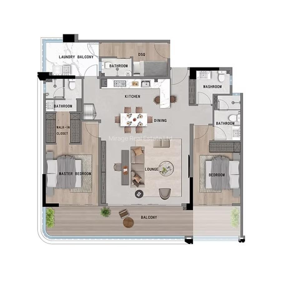 2 Bed Apartment with Swimming Pool in Riverside - 2