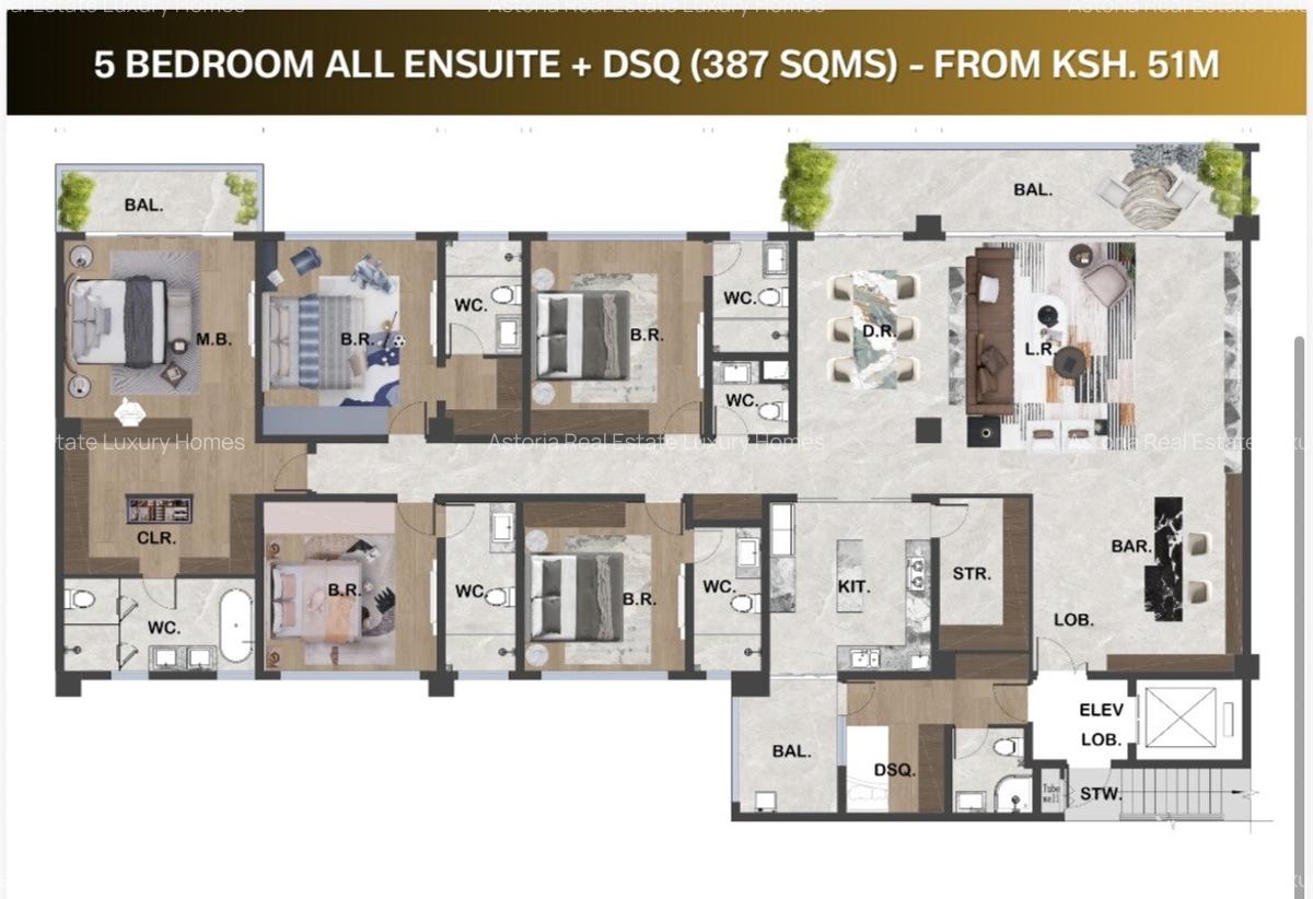 5 Bed Apartment with En Suite at 2026-146 - 16