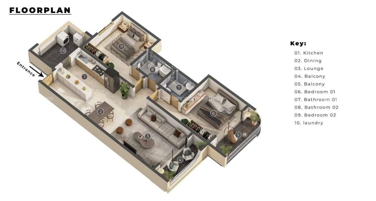 Serviced Studio Apartment with En Suite at Mwamba Road - 9