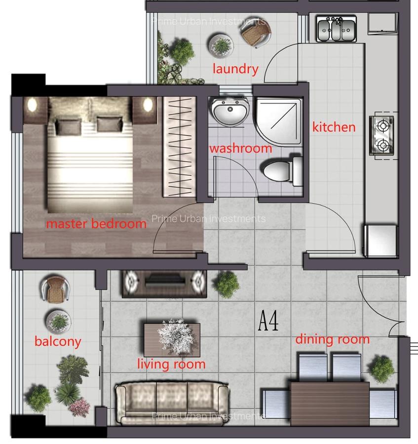 Serviced 1 Bed Apartment with En Suite in Kilimani - 7