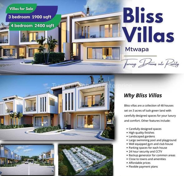 4 Bed Villa with En Suite at Mtwapa Kilifi