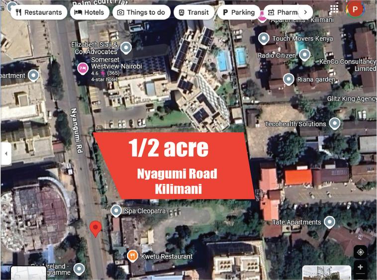 20,000 ft² Land at Nyagumi Road Off Lenana Road Nairobi