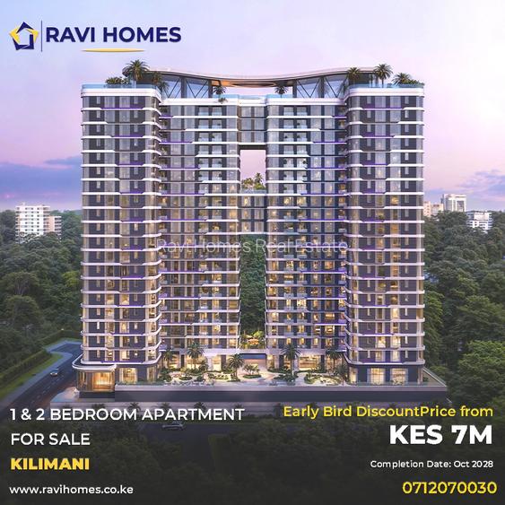 1 Bed Apartment with Swimming Pool in Kilimani