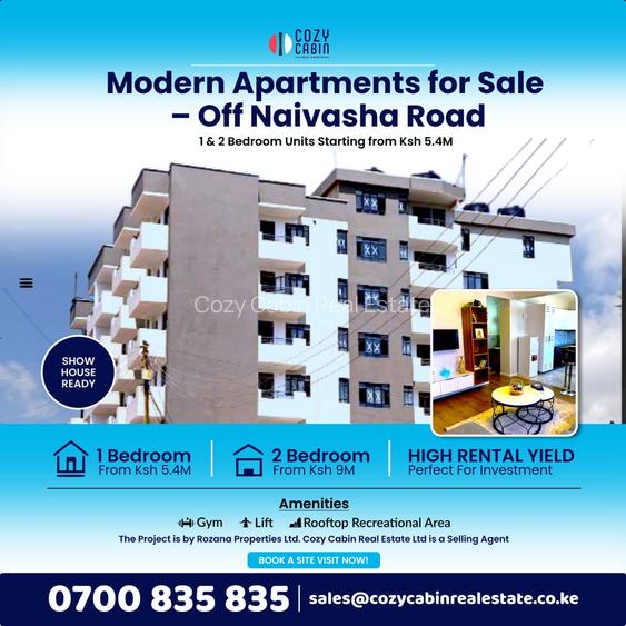 1 Bed Apartment with Parking in Naivasha Road
