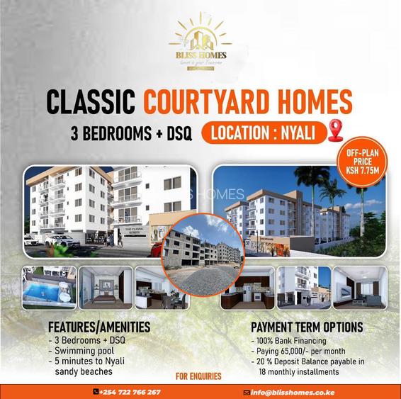 3 Bed Apartment with En Suite at Nyali Road