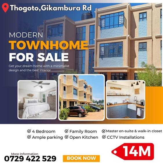 4 Bed Townhouse with En Suite at Kikuyu 4 Bed Townhouse with En Suite at Kikuyu