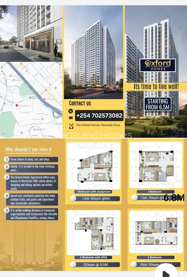 Serviced 1 Bed Apartment with En Suite at 14Th River Side Drive