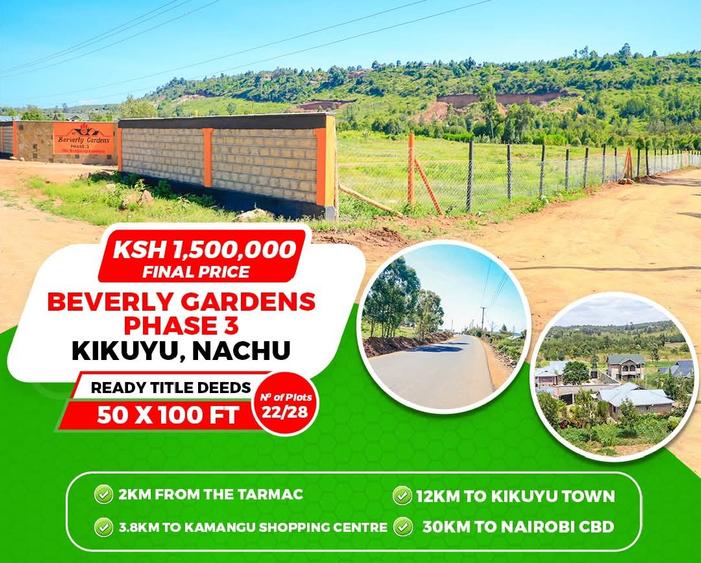500 m² Residential Land at Nachu - Ndacha Area 500 m² Residential Land at Nachu - Ndacha Area