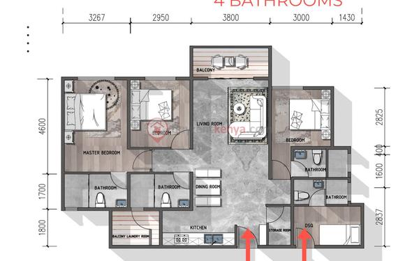 3 bedroom with dsq layout - 10