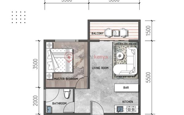 one bedroom layout - 11