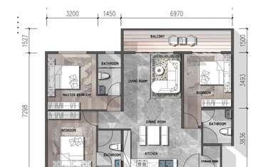 3 BEDROOM LAYOUT