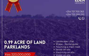 0.99 ac land for sale in Parklands