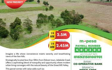 0.25 ac Land at 10Km From Eldoret Town