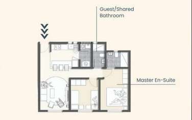 2 Bed Apartment with Backup Generator in Garden Estate
